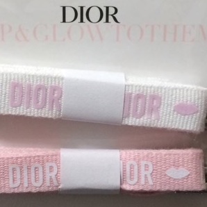 Christian Dior『シューレース(ピンク&ホワイト)』新品