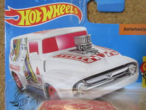 Hot Wheels '56 Ford F-100 HW Art Cars 1/10 '56フォード F-100 フィル リールマン ショートカード Truck パネルトラック Queen of Hearts