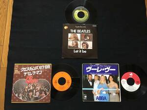 ★EP 3枚セット！ビートルズ THE BEATLES／LET IT BE、シカゴ CHICAGO、アバ ABBA ※7inch シングル 7インチ 昭和レトロ