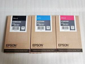 EPSON エプソン 純正インクカートリッジ ICBK54M ICC54M ICM54M 3色3個セット ブラック シアン マゼンタ