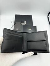 未使用品　ダンヒル　二つ折り財布　レザー　ブラック　小銭入れ付き　メンズ　カードケース　コインケース_画像3