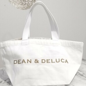 DEAN＆DELUCA ディーン＆デルーカ ディーンアンドデルーカ トートバッグ 白 ホワイト 小さい Sサイズ 少し汚れありの画像1