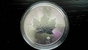  Maple leaf серебряная монета 1 унция Canada оригинальный серебряный 2021 год 