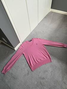 Bolaralph Lauren S Pink Cotton 100% Thin Thin Thin Sweater Trint непосредственно управляемый магазин