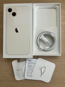 ②iPhone13 Starlight 空箱&付属ケーブル& 付属品SIMピン