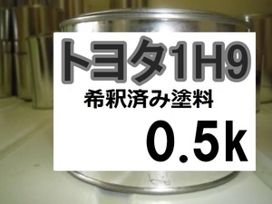 ◆ トヨタ1H9 マーキュリーグレーマイカ　レクサス　ＲＸ　塗料　希釈済　0.5ｋ　１Ｈ９