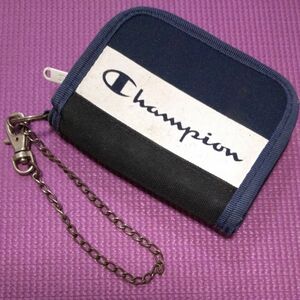 Champion チャンピオン コインケース 小銭入れ 二つ折り財布 マジックテープ チェーン 中学生 高校生 小学生