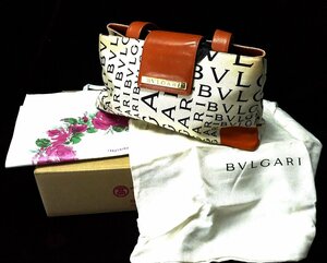 A &amp; P Bvlgari: Bvlgari: Semi -syorda -Bag: Total Pattern Pretty: шелк Lesa: White: Сумка: Takashimaya Box: (Бесплатная доставка)