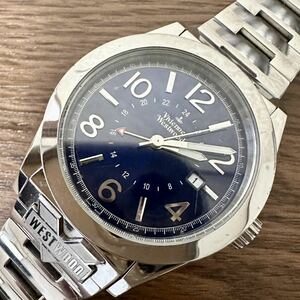 [1 jpy ~]Vivienne Westwood Vivienne Westwood wristwatch navy VW-2067 men's silver quarts GMT operation goods 