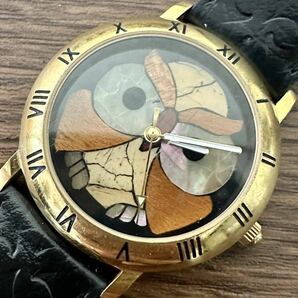 【1円〜】PIERRE LANNIER ピエールラニエ 腕時計 フクロウ 茶色 ラウンド クォーツ レディース メンズ 稼働品の画像1