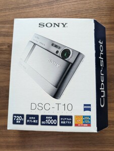 【中古】美品　ソニー　Cyber-shot　DSC-T10　サイバーショット　コンパクト　デジカメ　720万画素　ブラック　箱、付属品、おまけ付き