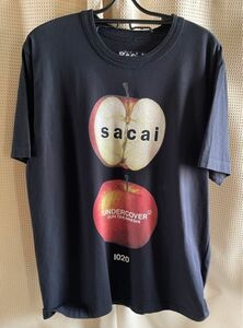 sacai UNDERCOVER 限定コラボアイテム /アップルTシャツ サイズ3 Tシャツ 半袖