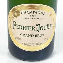 未開栓 古酒 PERRIER JOUET ペリエ ジュエ グラン ブリュット 750ml グラス2脚入りボックス [U12395]_画像4