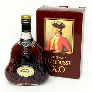 未開栓 古酒 Hennessy X.O ヘネシー XO クリアボトル 金キャップ 700ml 箱付き [U12598]