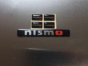 【大特価】NISMO　Aluminum　金属　エンブレム　&　ミニステッカー　4個