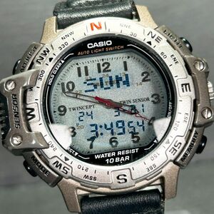 CASIO カシオ PROTREK プロトレック PRT-500 腕時計 アナデジ クオーツ 多機能 カレンダー ステンレススチール メンズ 3針 動作確認済み