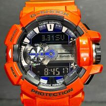 美品 CASIO カシオ G-SHOCK ジーショック G’MIX GBA-400-4B 腕時計 クオーツ アナデジ 多機能 モバイルリンク Bluetooth 新品電池交換済み_画像3