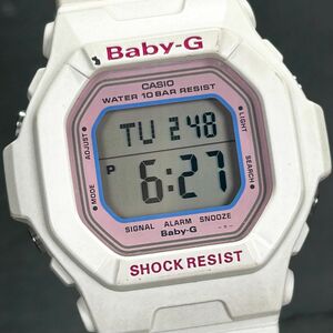 美品 絶版品 CASIO カシオ Baby-G ベビージー BG-5600HB スヌーピーコラボ 腕時計 クオーツ アナデジ ホワイト 多機能 新品電池交換済み