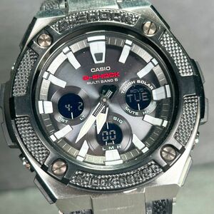 美品 CASIO カシオ G-SHOCK ジーショック G-STEEL ジースチール GST-W330AC-1A 腕時計 タフソーラー 電波時計 アナデジ 多機能 メンズ