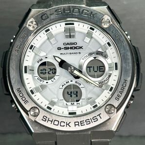 美品 CASIO カシオ G-SHOCK ジーショック G-STEEL ジースチール GST-W110D-7A 腕時計 タフソーラー 電波時計 アナデジ 多機能 動作確認済みの画像3