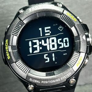 超美品 CASIO カシオ PRO TREK プロトレック WSD-F21HR-BK 腕時計 充電式 デジタル タッチパネル 2層ディスプレイ 多機能 Bluetooth メンズ