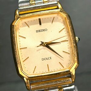 SEIKO セイコー DOLCE ドルチェ 8J41-5000 腕時計 クオーツ アナログ 3針 ゴールド ステンレススチール 新品電池交換済み 動作確認済み