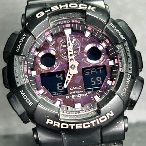 CASIO カシオ G-SHOCK ジーショック GA-100TCB-1A Sakura Storm 腕時計 クオーツ アナデジ 多機能 ピンク ステンレススチール 動作確認済み