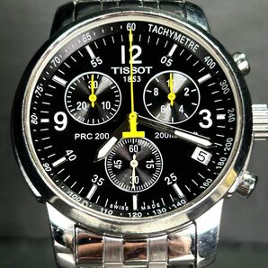 美品 TISSOT ティソ PRC200 T114.417.11.057.00 腕時計 クオーツ アナログ クロノグラフ カレンダー ステンレススチール 新品電池交換済みの画像3