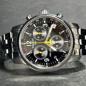 美品 TISSOT ティソ PRC200 T114.417.11.057.00 腕時計 クオーツ アナログ クロノグラフ カレンダー ステンレススチール 新品電池交換済みの画像4