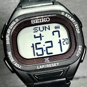 美品 SEIKO セイコー PROSPEX プロスペックス スーパーランナーズ SBEF055 腕時計 ソーラー 電波時計 デジタル 多機能 ブラック 動作確認済