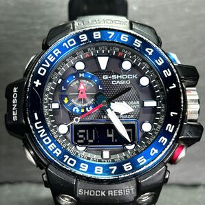 CASIO カシオ G-SHOCK ジーショック Master of G ガルフマスター GWN-1000B-1B 腕時計 タフソーラー 電波時計 アナデジ 多機能 動作確認済の画像3