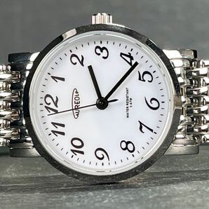 新品 AUREOLE オレオール SW-613L-03 腕時計 アナログ クオーツ サファイアガラス ホワイト文字盤 シルバー ステンレス 新品電池交換済みの画像4