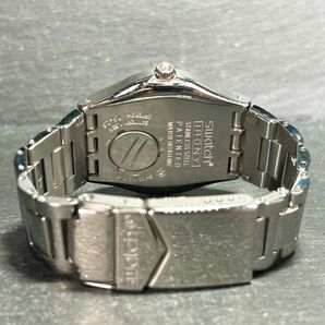 美品 SWATCH スウォッチ IRONY アイロニー AG2001 腕時計 クオーツ アナログ 3針 カレンダー ステンレススチール ラウンド 新品電池交換済の画像6