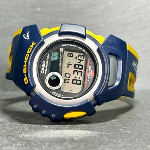 美品 CASIO カシオ G-SHOCK ジーショック G-LIDE ジーライド DWX-100 腕時計 クオーツ デジタル 多機能 ネイビー×イエロー 新品電池交換済の画像4