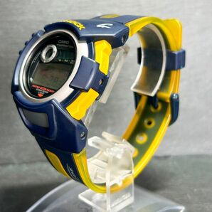 美品 CASIO カシオ G-SHOCK ジーショック G-LIDE ジーライド DWX-100 腕時計 クオーツ デジタル 多機能 ネイビー×イエロー 新品電池交換済の画像6