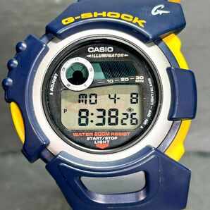 美品 CASIO カシオ G-SHOCK ジーショック G-LIDE ジーライド DWX-100 腕時計 クオーツ デジタル 多機能 ネイビー×イエロー 新品電池交換済の画像3