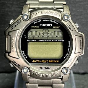 CASIO カシオ PROTREK プロトレック PRT-111 メンズ 腕時計 デジタル クオーツ 円形 多機能 サーモメーター シルバー チタン ヴィンテージの画像1