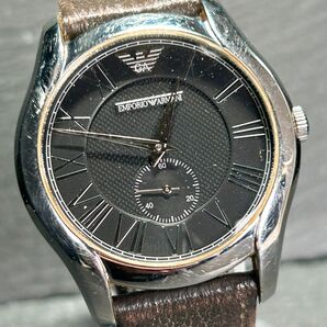 EMPORIO ARMANI エンポリオアルマーニ AR-1703 腕時計 クオーツ アナログ スモールセコンド ステンレススチール ブラック 新品電池交換済みの画像1