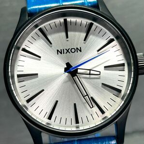 超美品 NIXON ニクソン THE SENTRY 38 セントリー38 A3772131 腕時計 クオーツ アナログ 3針 レザーベルト 新品電池交換済み 動作確認済みの画像1