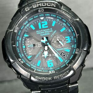 CASIO カシオ G-SHOCK ジーショック スカイコックピット GW-3000BD-1A 腕時計 タフソーラー 電波時計 アナログ ブラック×ブルー メンズ