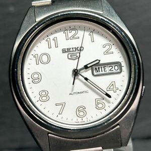 SEIKO セイコー セイコー5 スポーツ 7S26-3180 腕時計 自動巻き アナログ 3針 デイデイトカレンダー ステンレススチール ホワイト文字盤