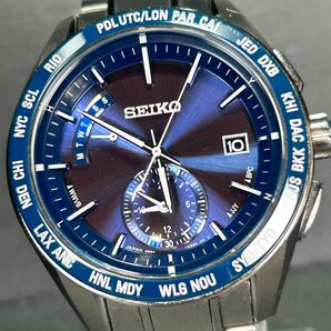 美品 SEIKO セイコー BRIGHTZ ブライツ SAGA177 腕時計 ソーラー 電波機能 アナログ セラミック チタニウム ブルー コンフォテックスの画像1