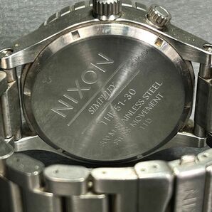 NIXON ニクソン Simplify 51-30 腕時計 クオーツ アナログ 体とグラフ ステンレススチール ブラック文字盤 シルバー ビックフェイス メンズの画像8