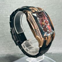 美品 SEIKO セイコー WIRED ワイアード 5Y67-0AL0 腕時計 クオーツ アナログ デイデイトカレンダー ゴールド×ワインレッド 動作確認済み_画像5