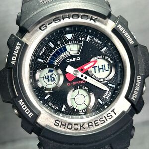 良品 CASIO カシオ G-SHOCK ジーショック AW-590-1A 腕時計 クオーツ アナデジ カレンダー ステンレススチール 多機能 新品電池交換済み