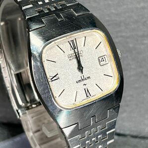 1979年製 ヴィンテージ SEIKO セイコー emblem エンブレム 2418-3020 メンズ 腕時計 アナログ 自動巻き 手巻き ホワイト文字盤 亀戸製の画像3