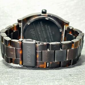 NIXON ニクソン タイムテラー アセテート トートイズ A327646-00 腕時計 クオーツ アナログ べっ甲 ブラック文字盤 メンズ 新品電池交換済の画像7