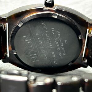 NIXON ニクソン タイムテラー アセテート トートイズ A327646-00 腕時計 クオーツ アナログ べっ甲 ブラック文字盤 メンズ 新品電池交換済の画像8