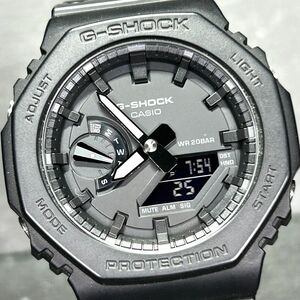 美品 CASIO カシオ G-SHOCK ジーショック GA-2100-1A1 腕時計 クオーツ アナデジ 多機能 ブラック ステンレススチール メンズ 動作確認済み