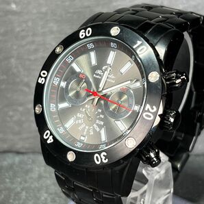 REGALO レガロ RG6012-03 メンズ 腕時計 デジタル クオーツ 電波 クロノグラフ 回転ベゼル ラウンド シルバー文字盤 新品電池交換済みの画像2